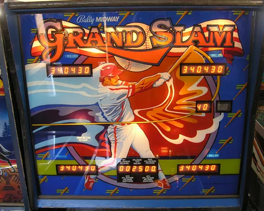 Grand Slam, Backglas